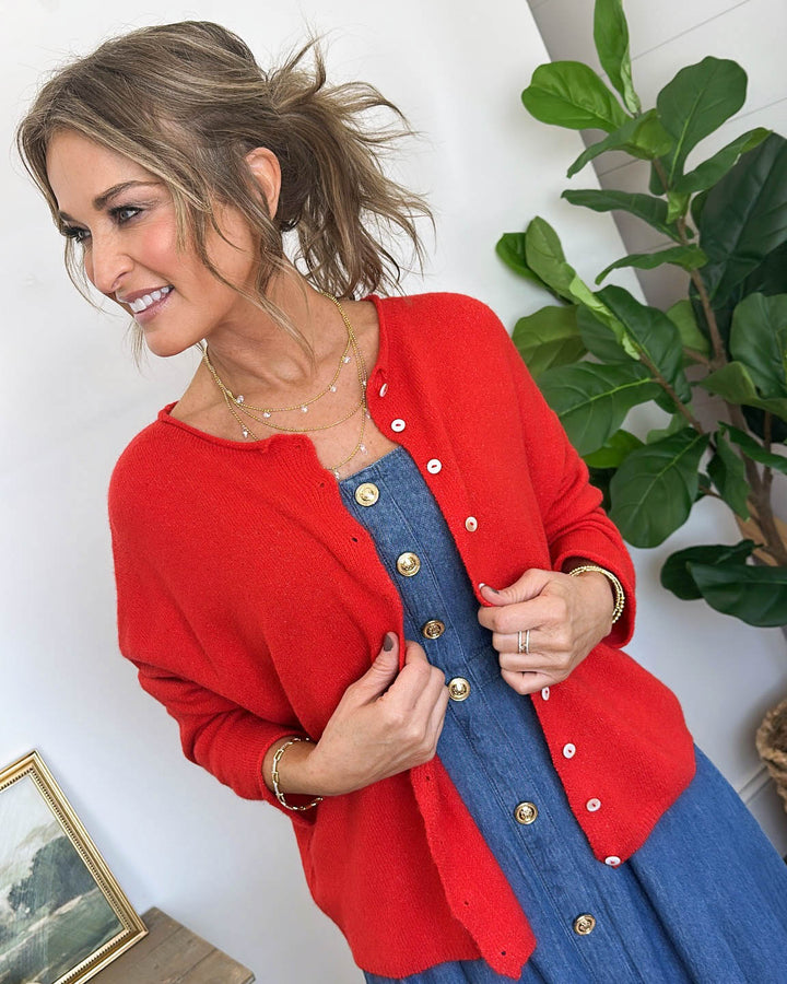 Coastal Walk Rolled Edge Sweater Cardigan