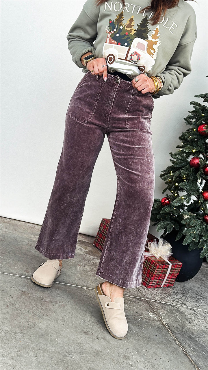 Ridgeway Washed Corduroy Crop Pants