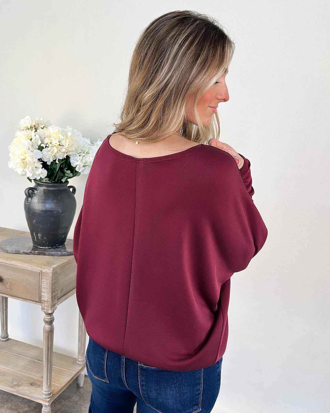 Fashion Faithful Scuba Dolman Top