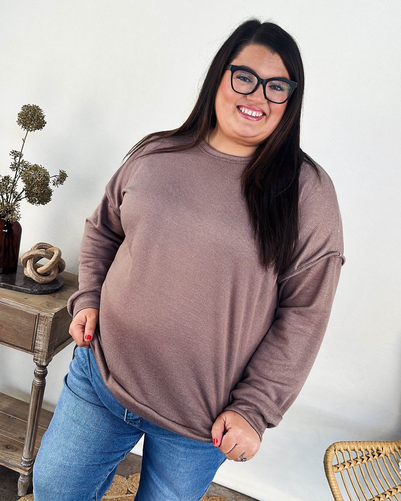 Moonstruck Contrast Knit Top