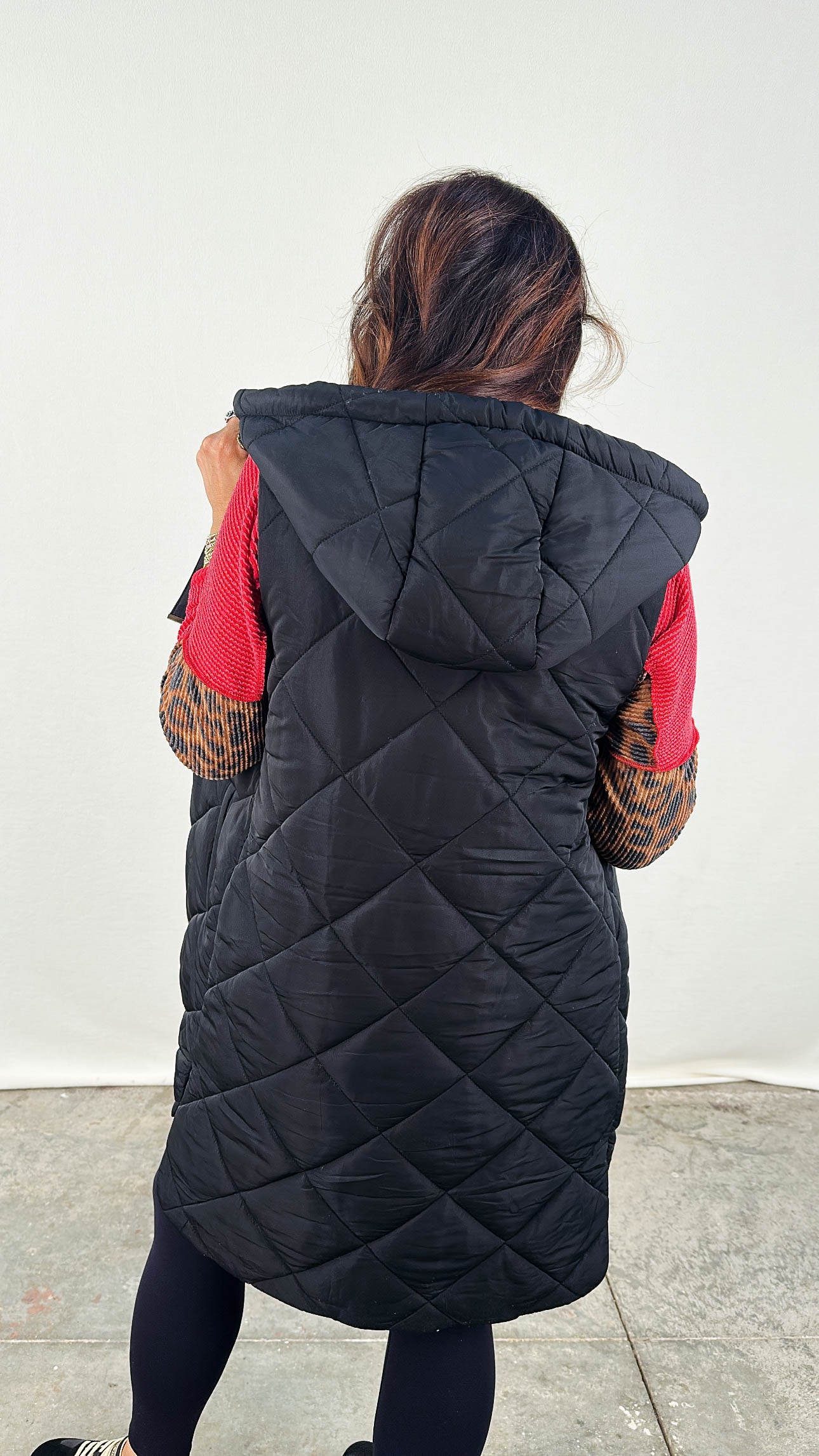 The Berkshire Quilted Hooded Long Vest