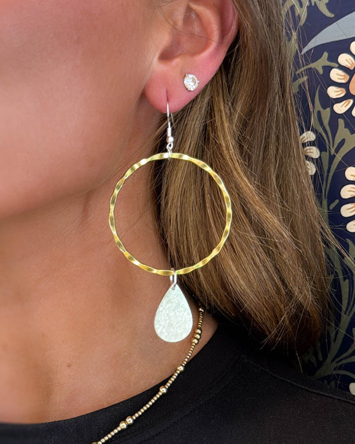 Making Plans Teardrop Charm Dangle Earrings