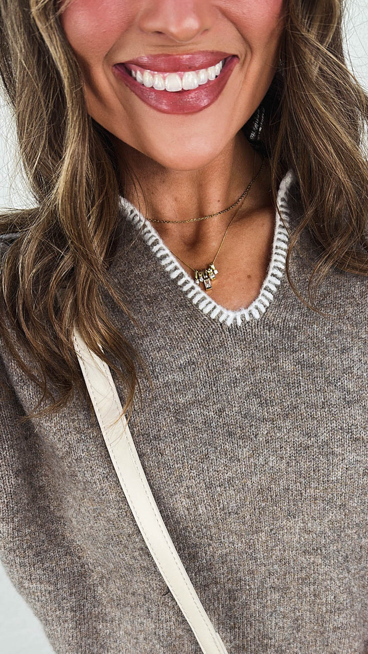 Only You CZ Baguette Charm Necklace