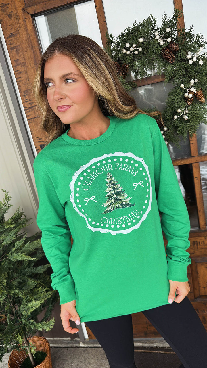 Glamour Farms Christmas Long Sleeve Graphic Tee