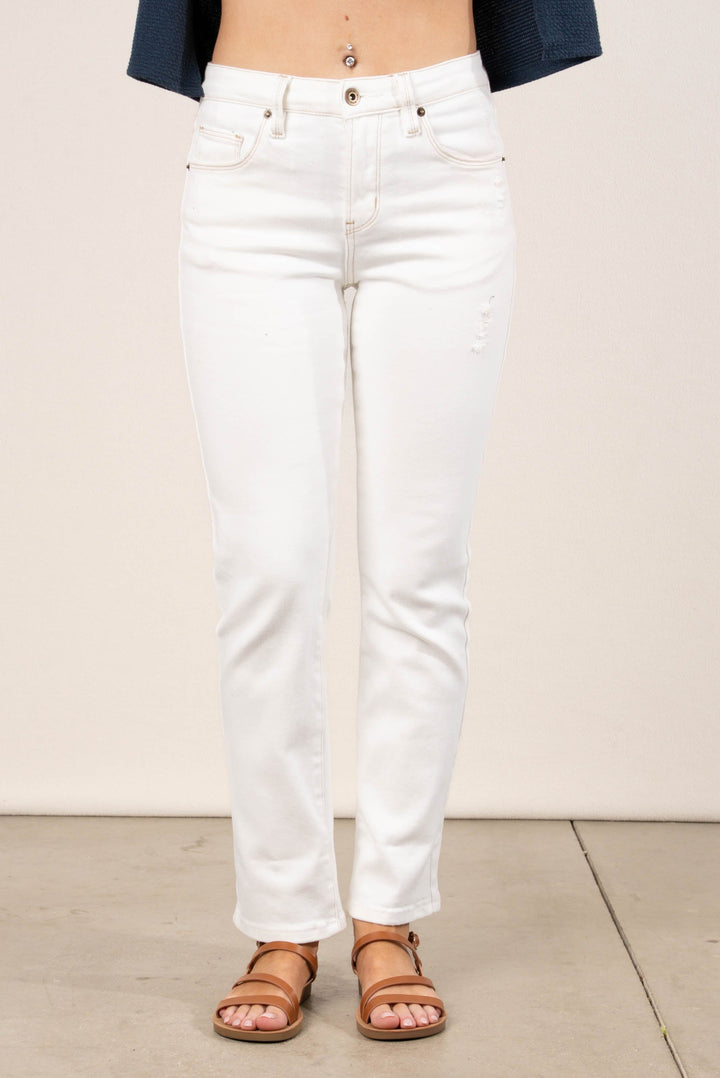 Mica Mid Rise Straight Leg Jeans