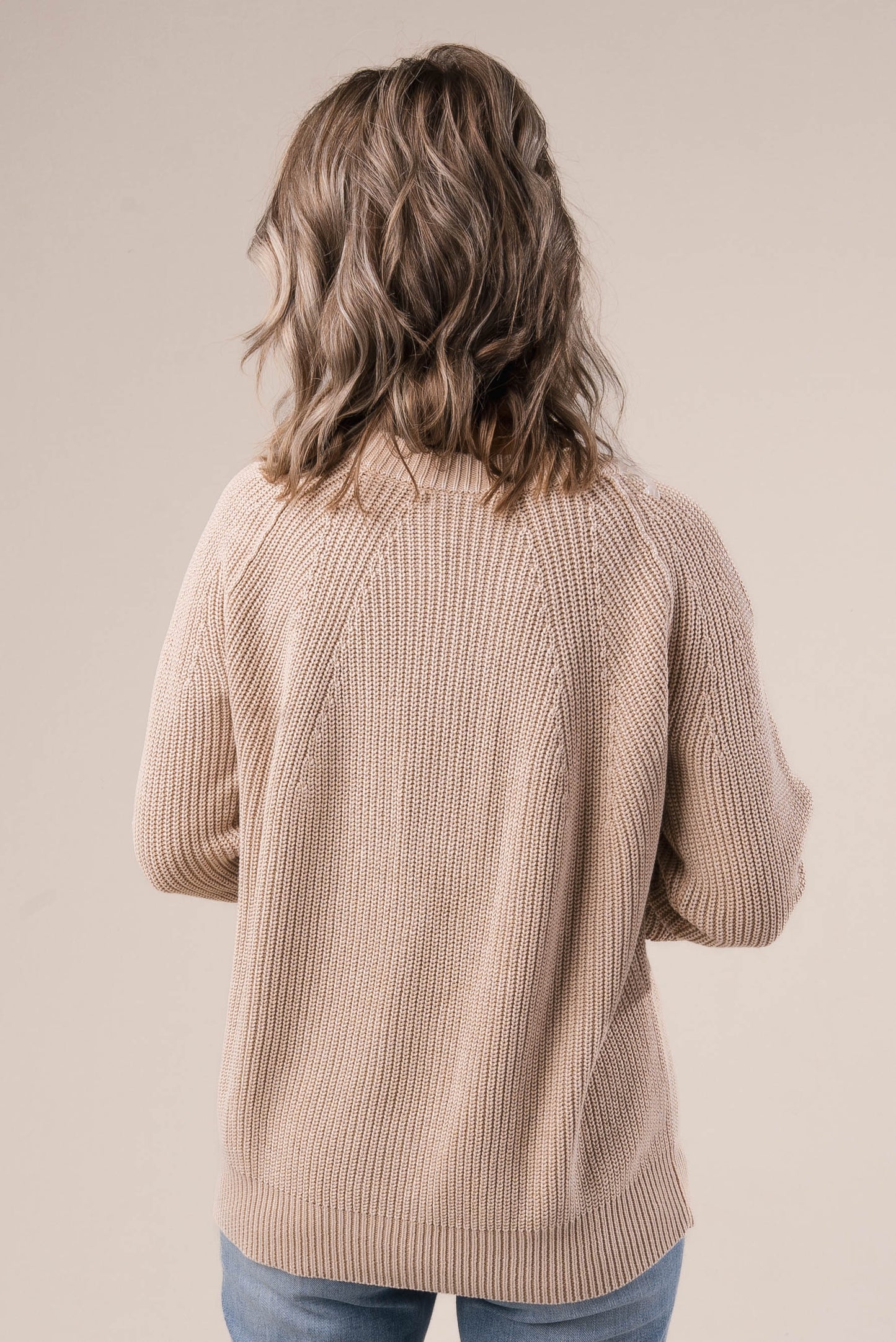 Ribbed Knit Henley Sweater
