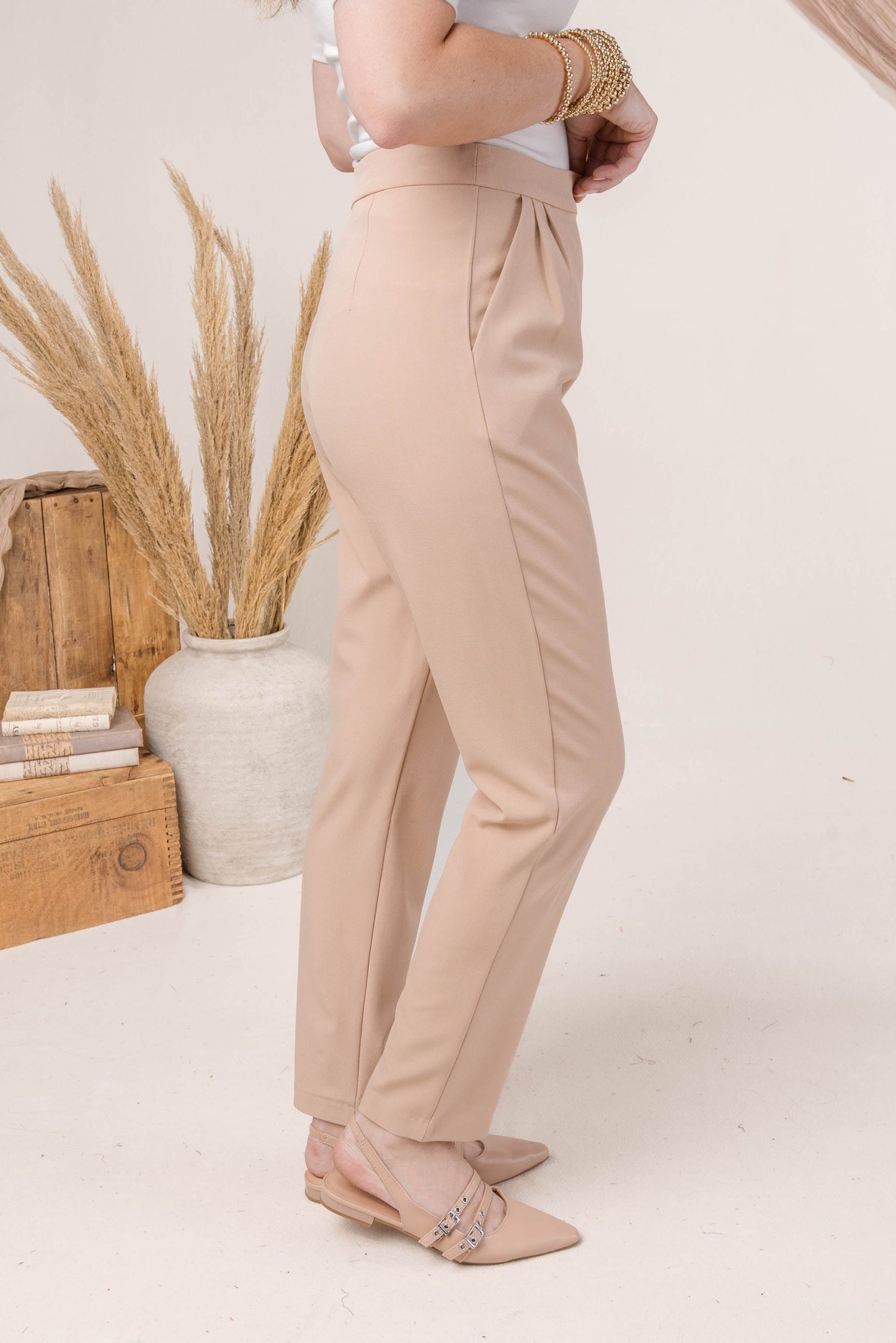 Side Zipper Ankle Pants