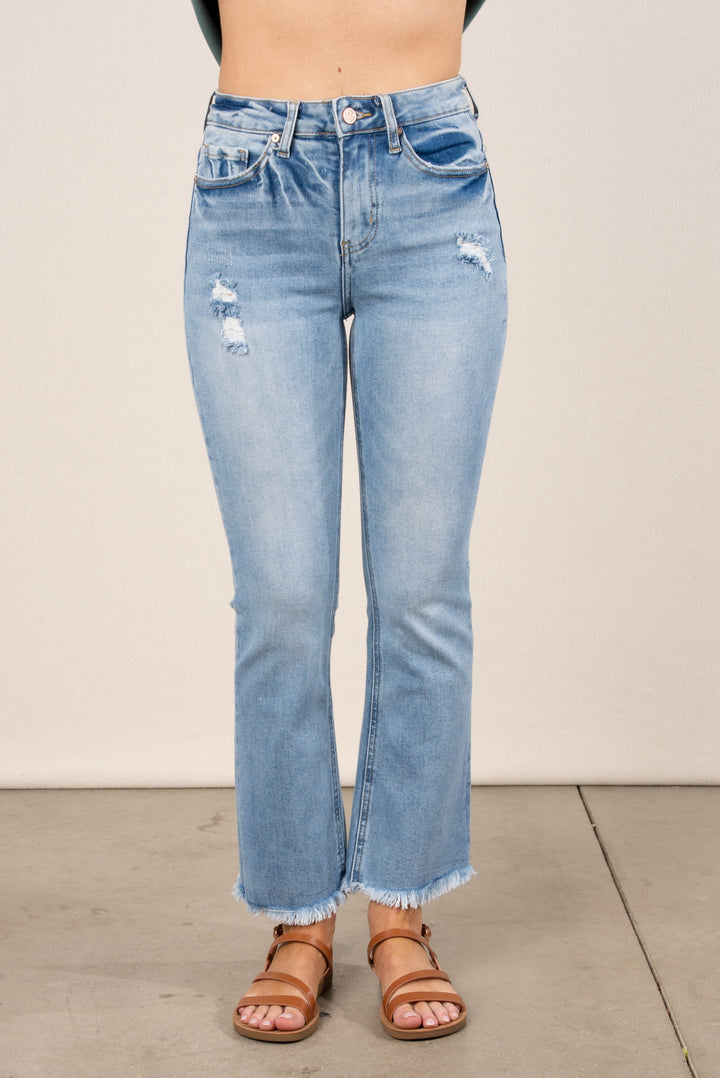 Zenana High Rise Crop Straight Leg Jeans