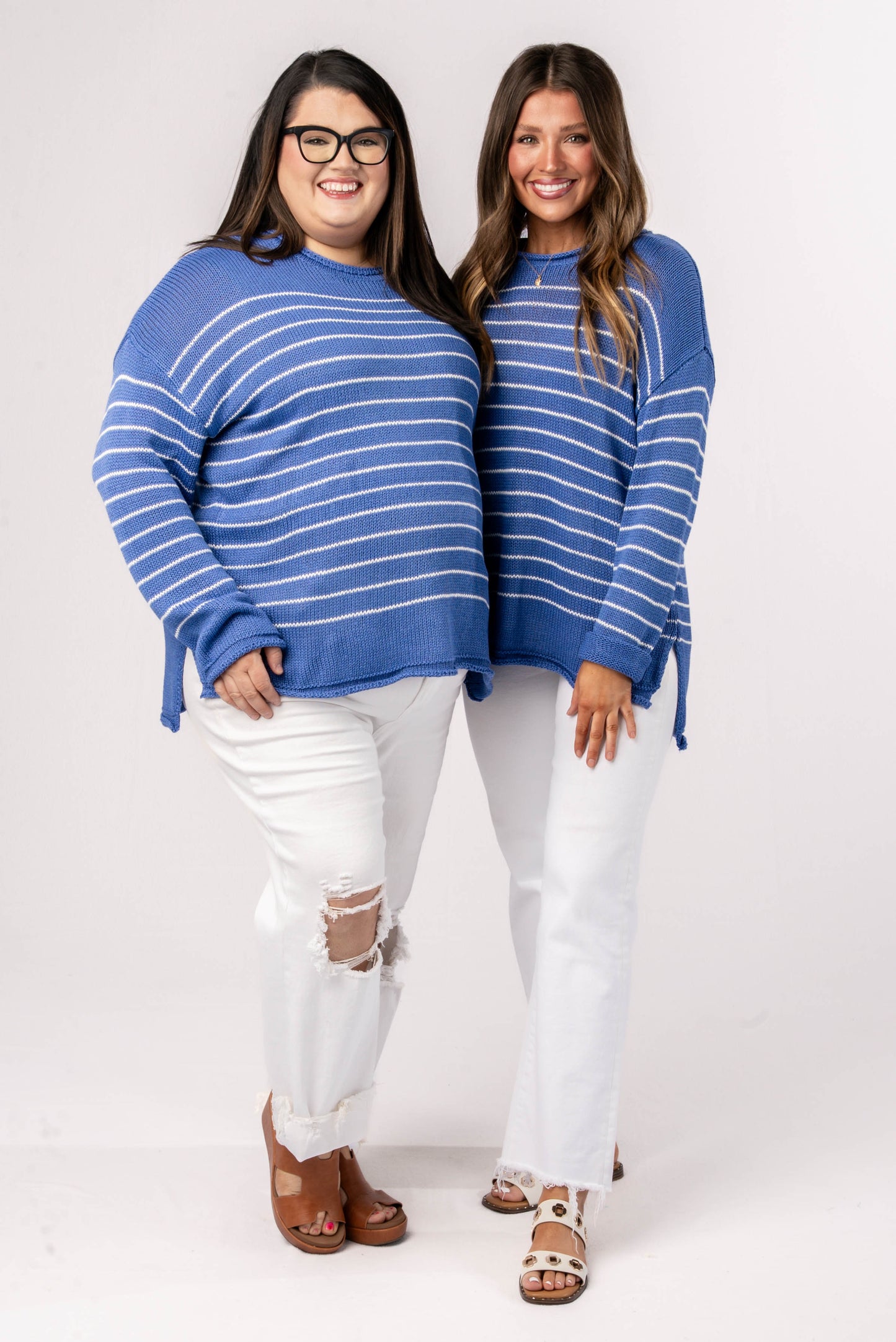 Striped Rolled Hem Sweater *Final Sale*