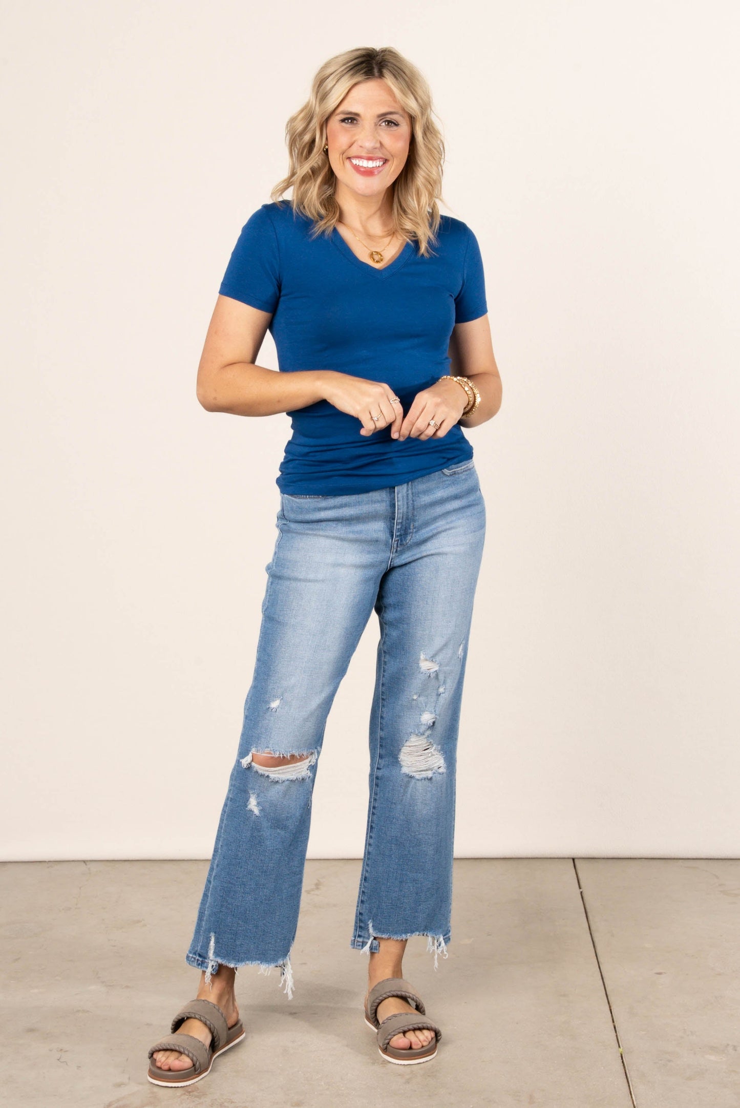 Essential Cotton V-Neck Tee