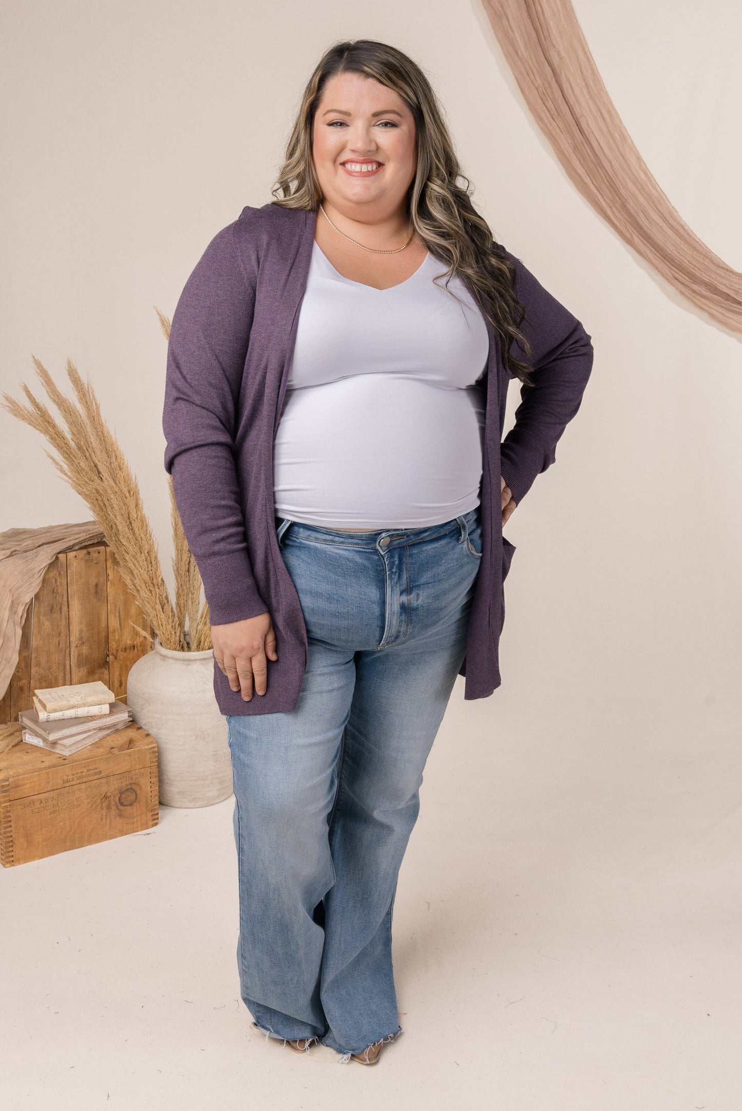 Open Front Sweater Cardigan
