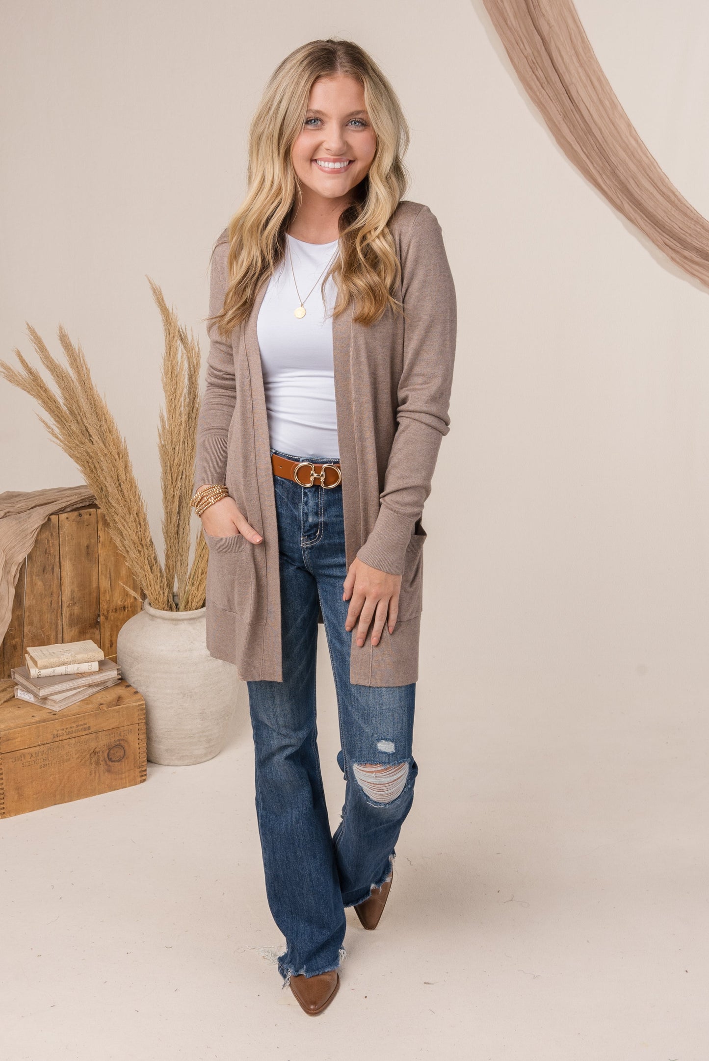 Open Front Sweater Cardigan