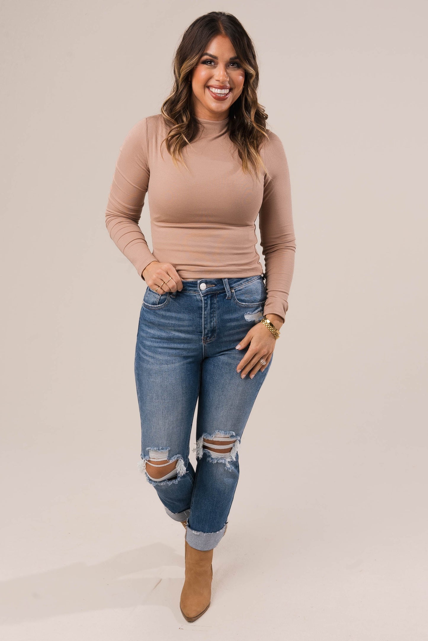 Fitted Cowl Neck Top *Final Sale*