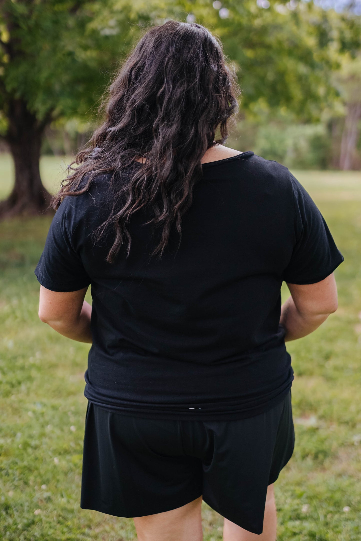 Notched Neck Pocket Tee