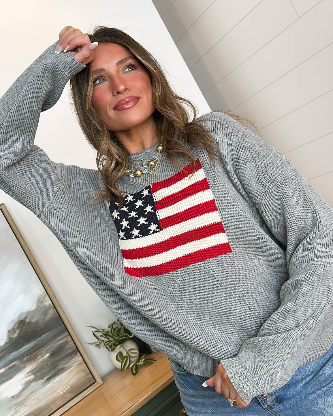 We Salute You American Flag Sweater