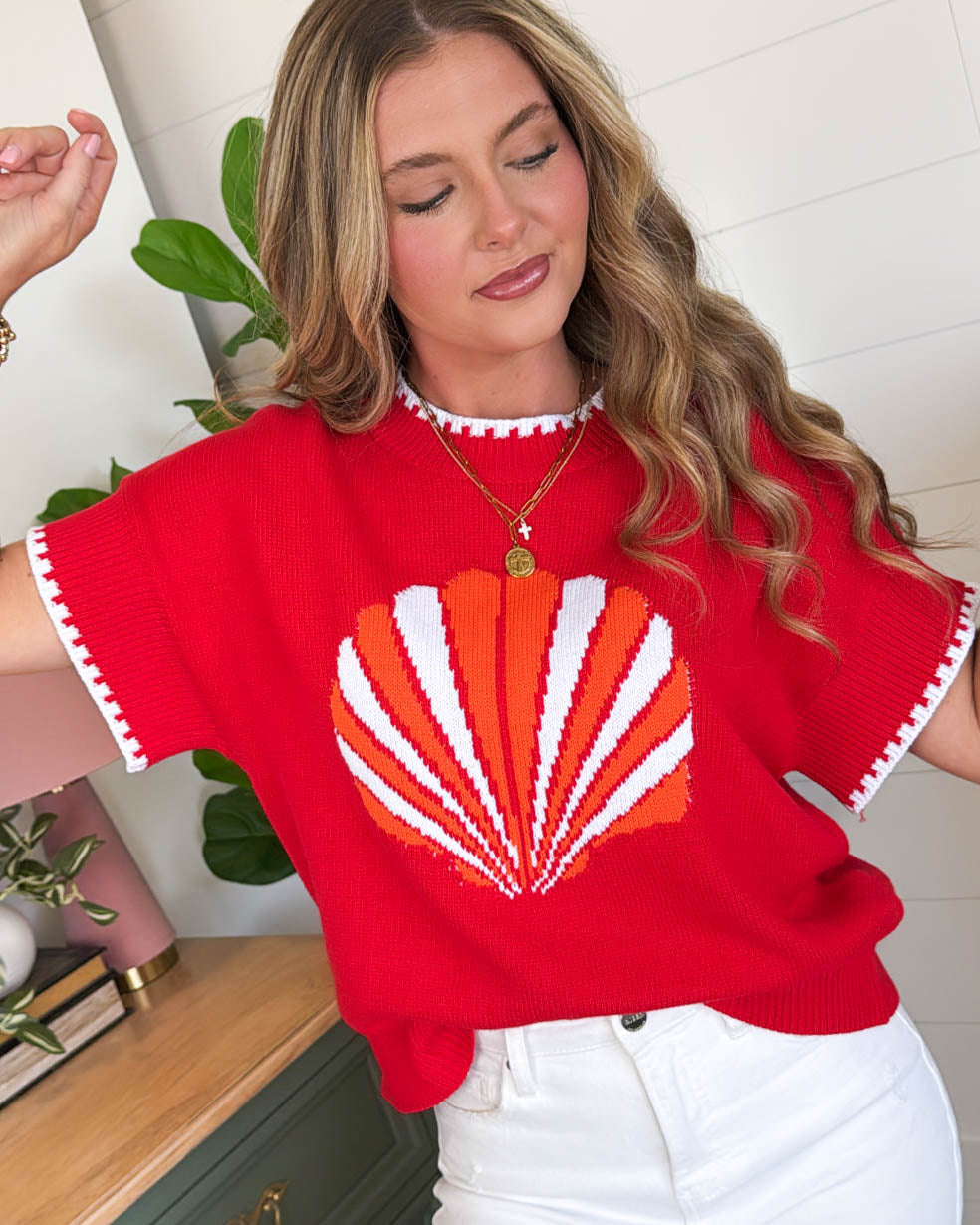Sea La Vie Seashell Knit Sweater