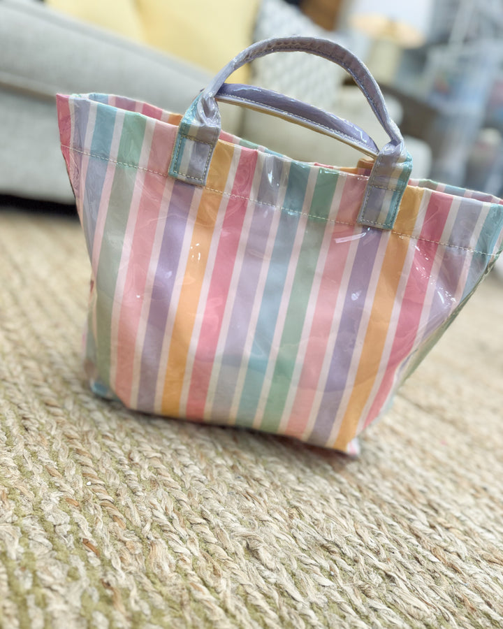 Sunny Shores Striped Waterproof Tote