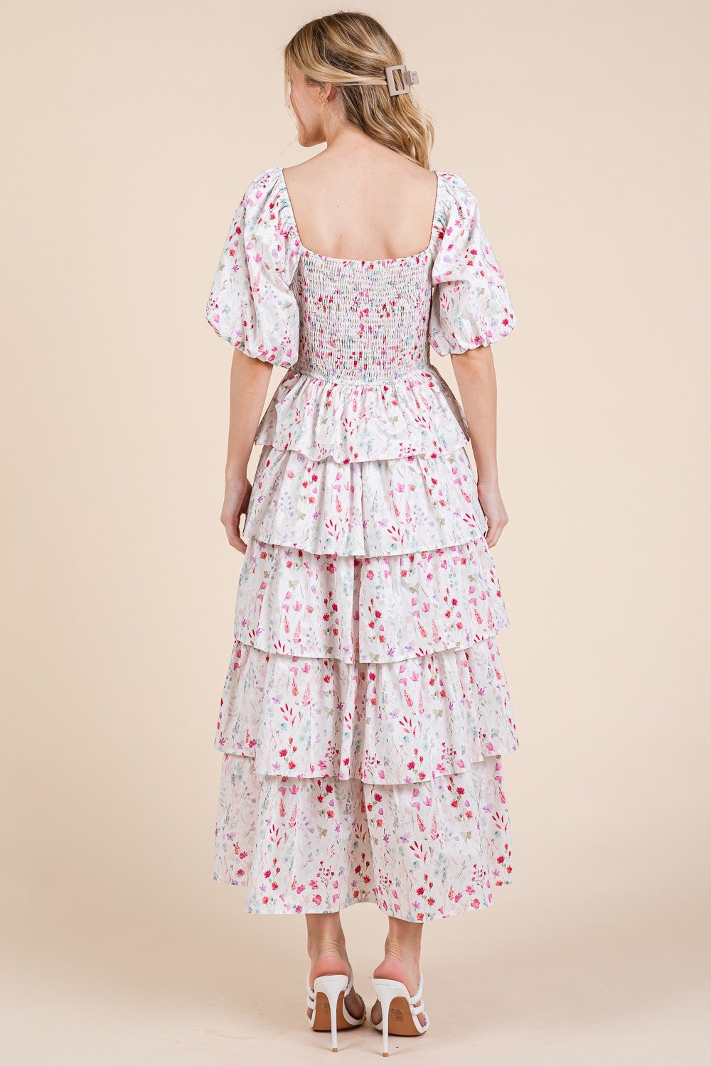 Floral Tiered Midi Dress