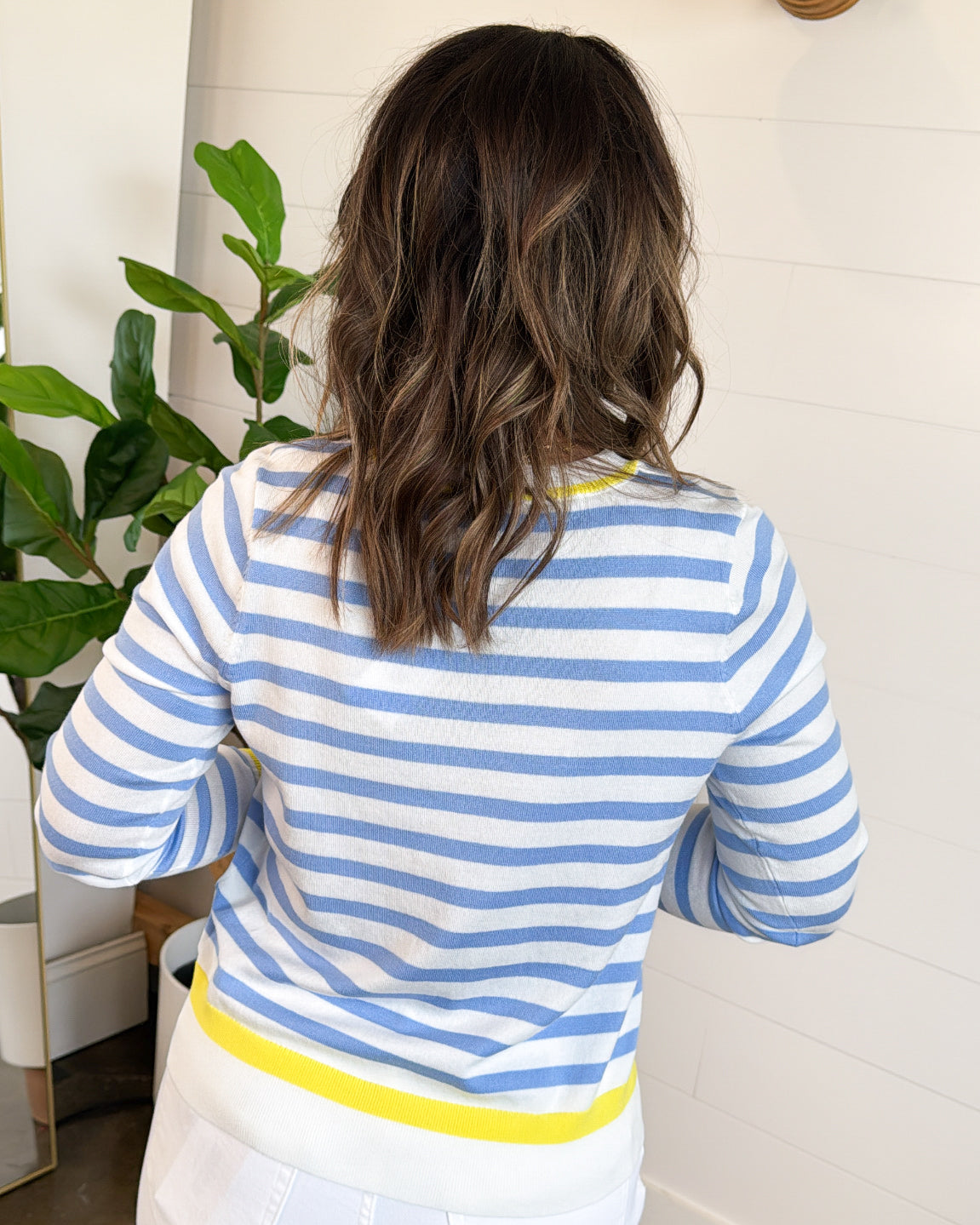 Lighthouse Glow Striped Sweater Cardigan