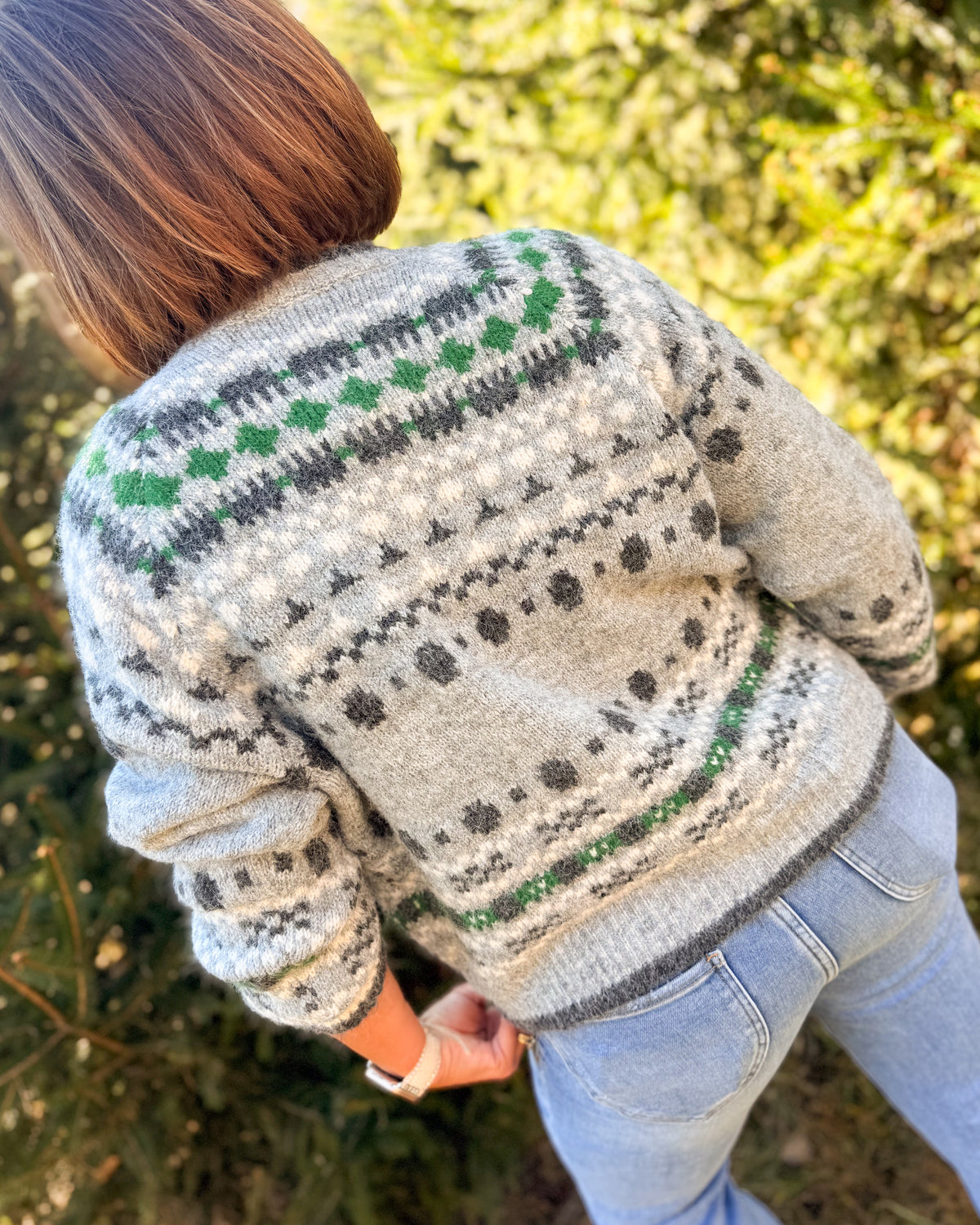 Winter Lodge Fair Isle Sweater Cardigan