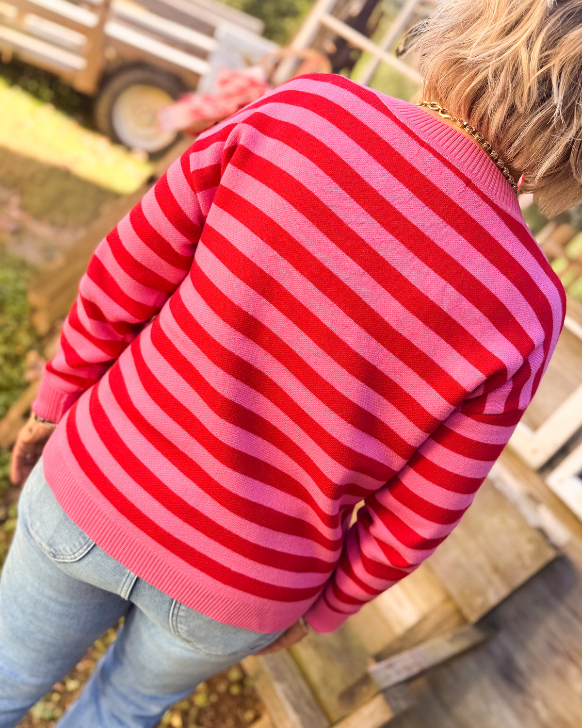 Very Merry Striped Knit Sweater