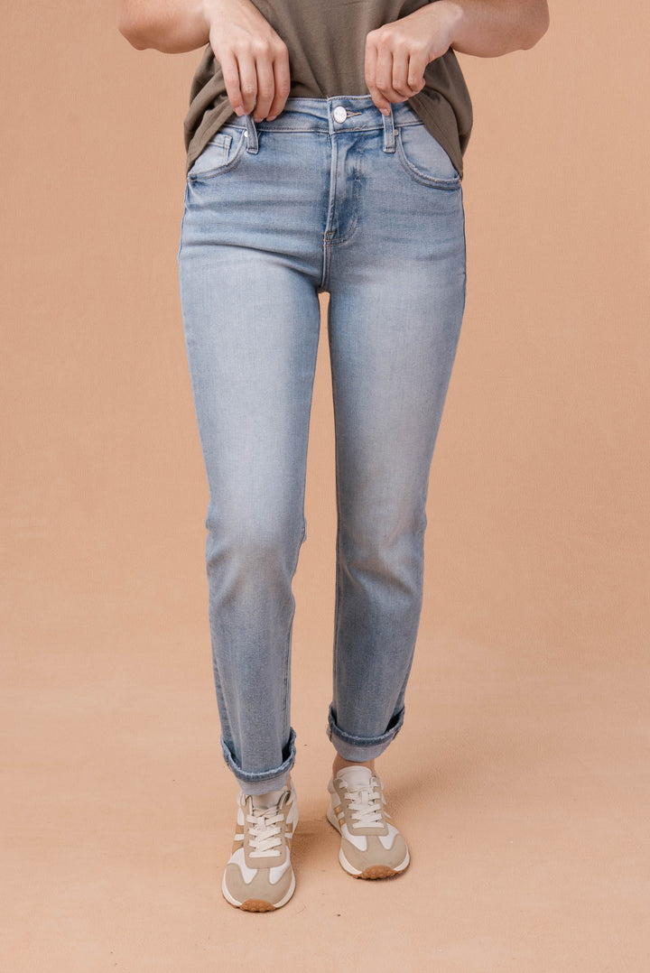 Risen Denim | Callie Mid Rise Straight Leg Jeans