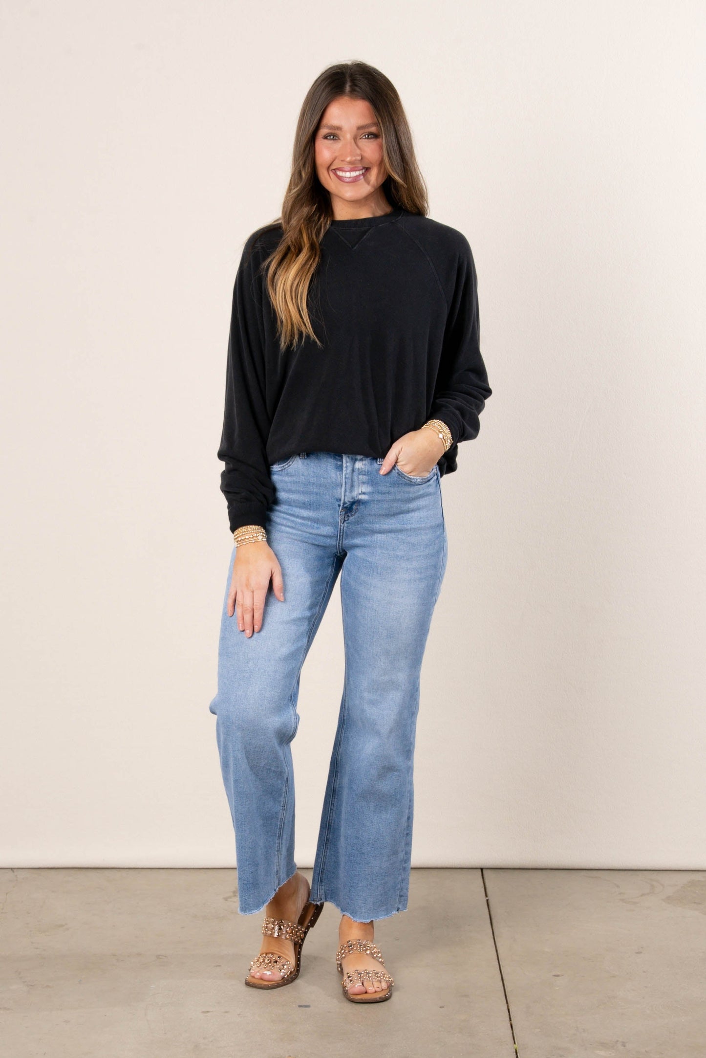 Washed Raglan Sweatshirt