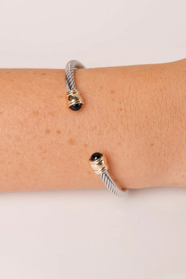 Natural Stone Cuff Bracelet {More Colors}