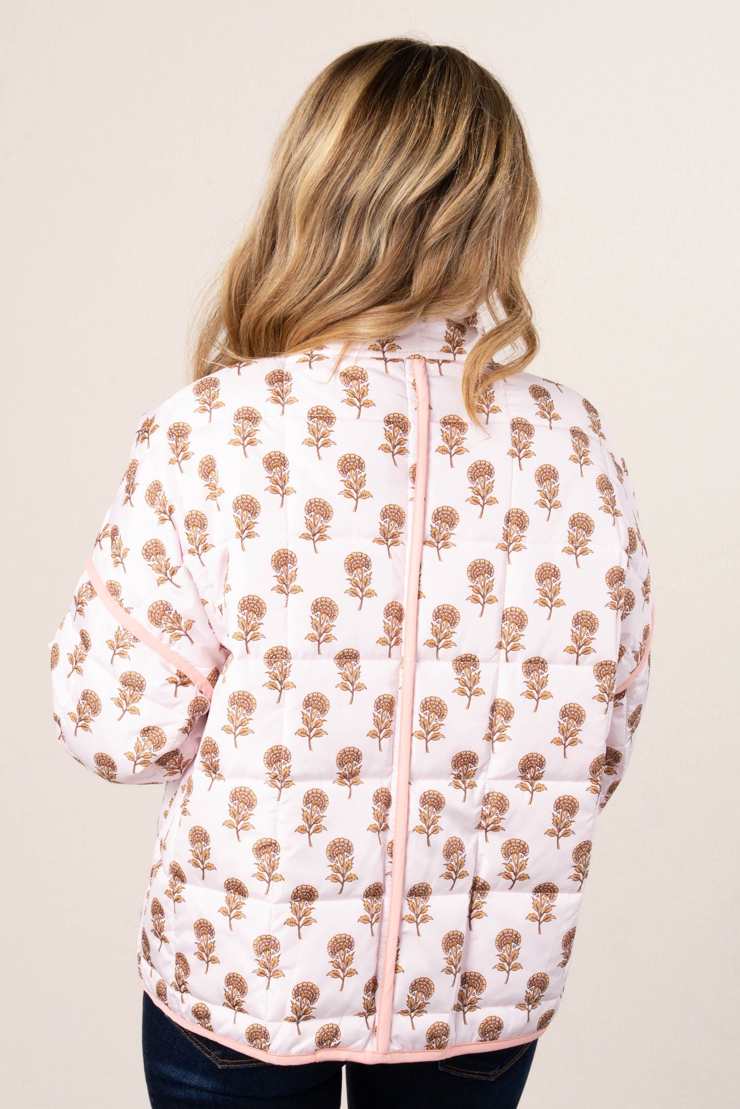 Floral Fan Quilted Jacket