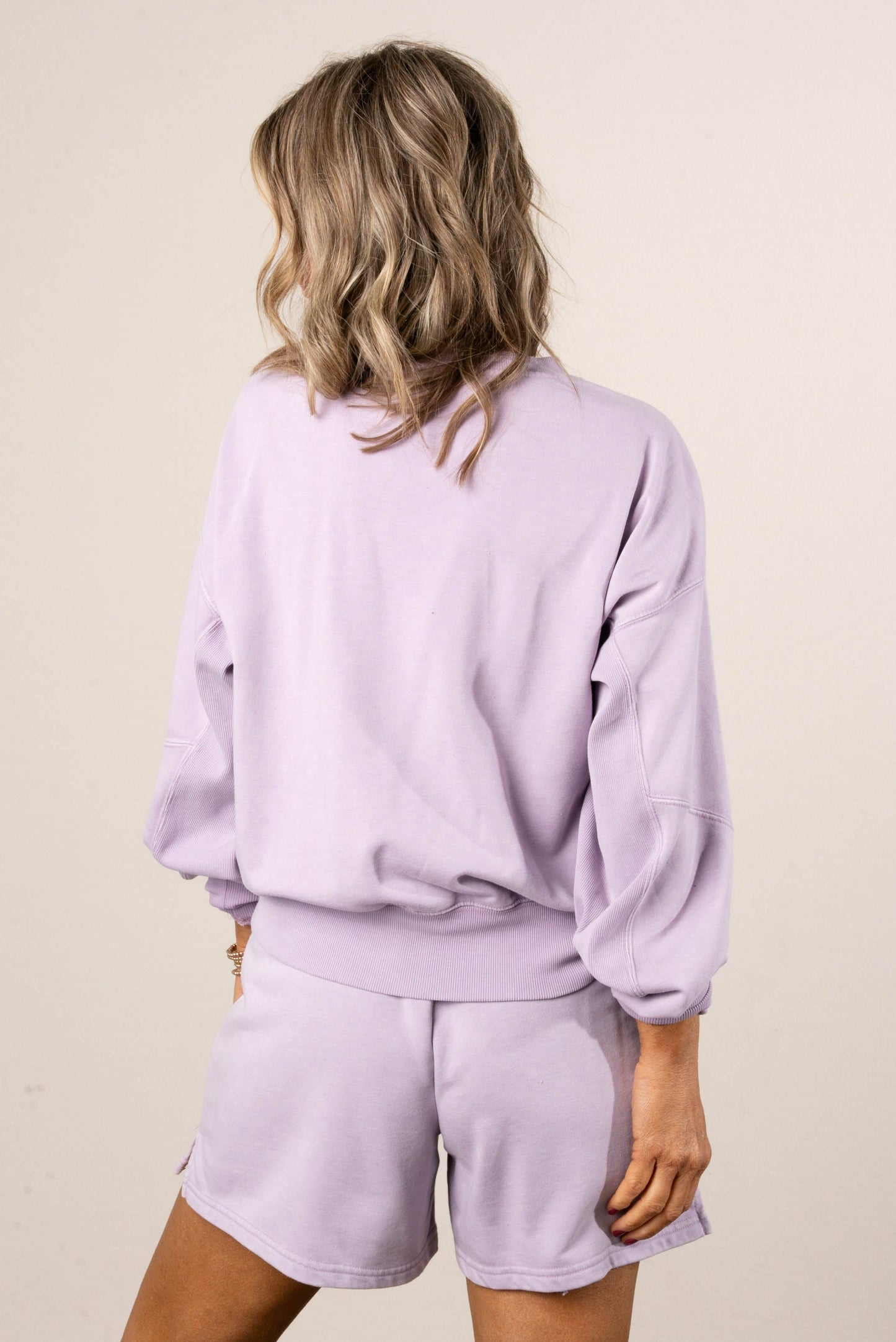Washed French Terry Pullover + Shorts Set