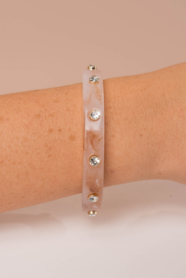 Crystal Acetate Bangle Bracelet
