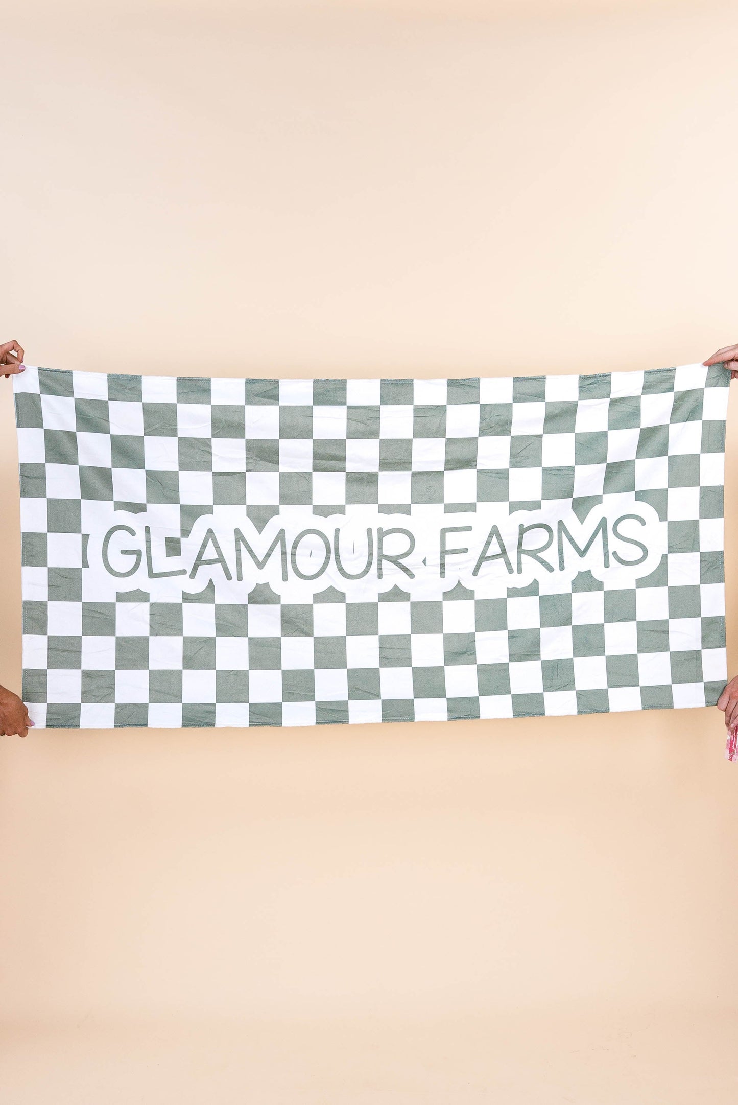 Glamour Farms Checked Beach Towel *Final Sale*