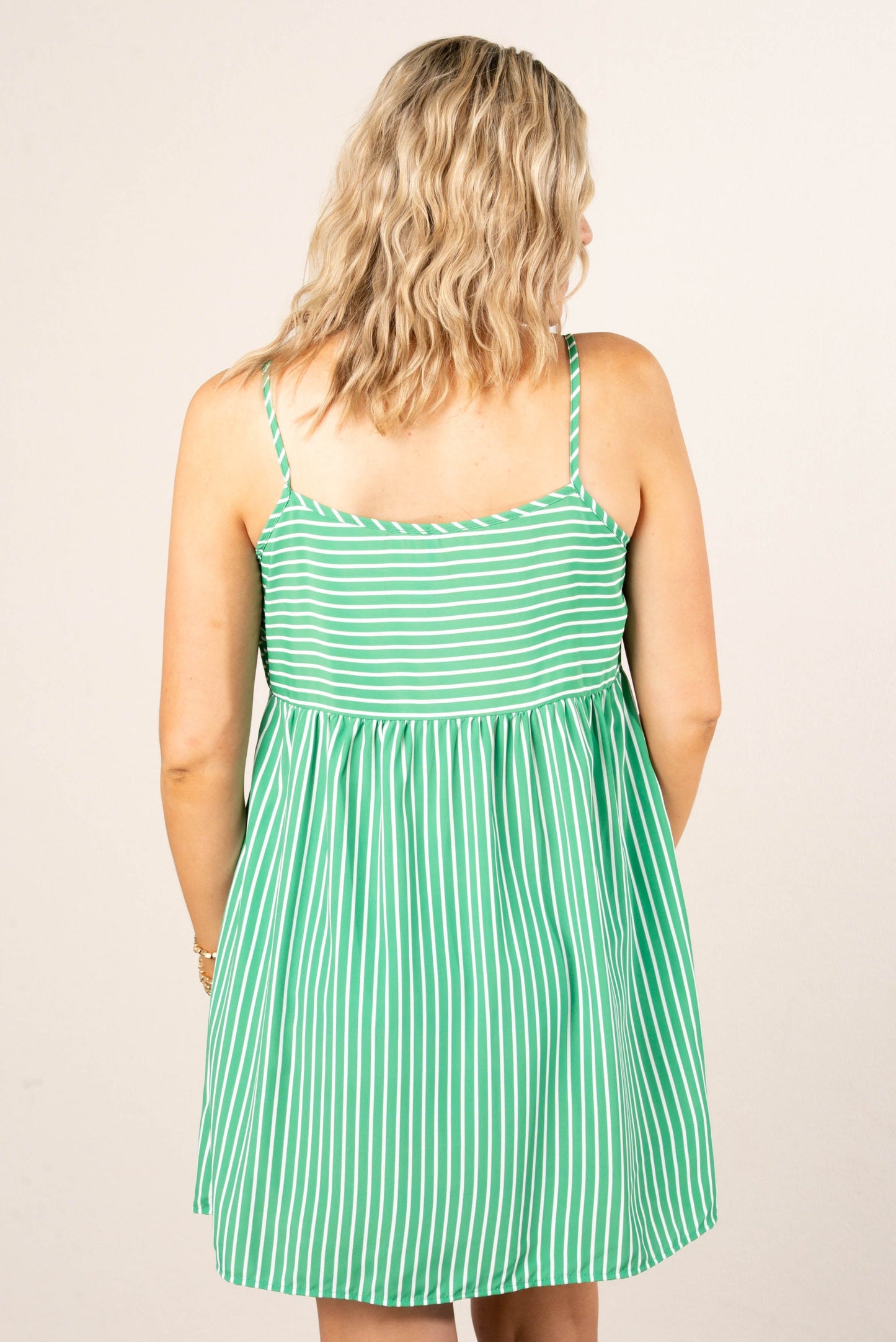 Striped Gathered Front Dress *Final Sale*