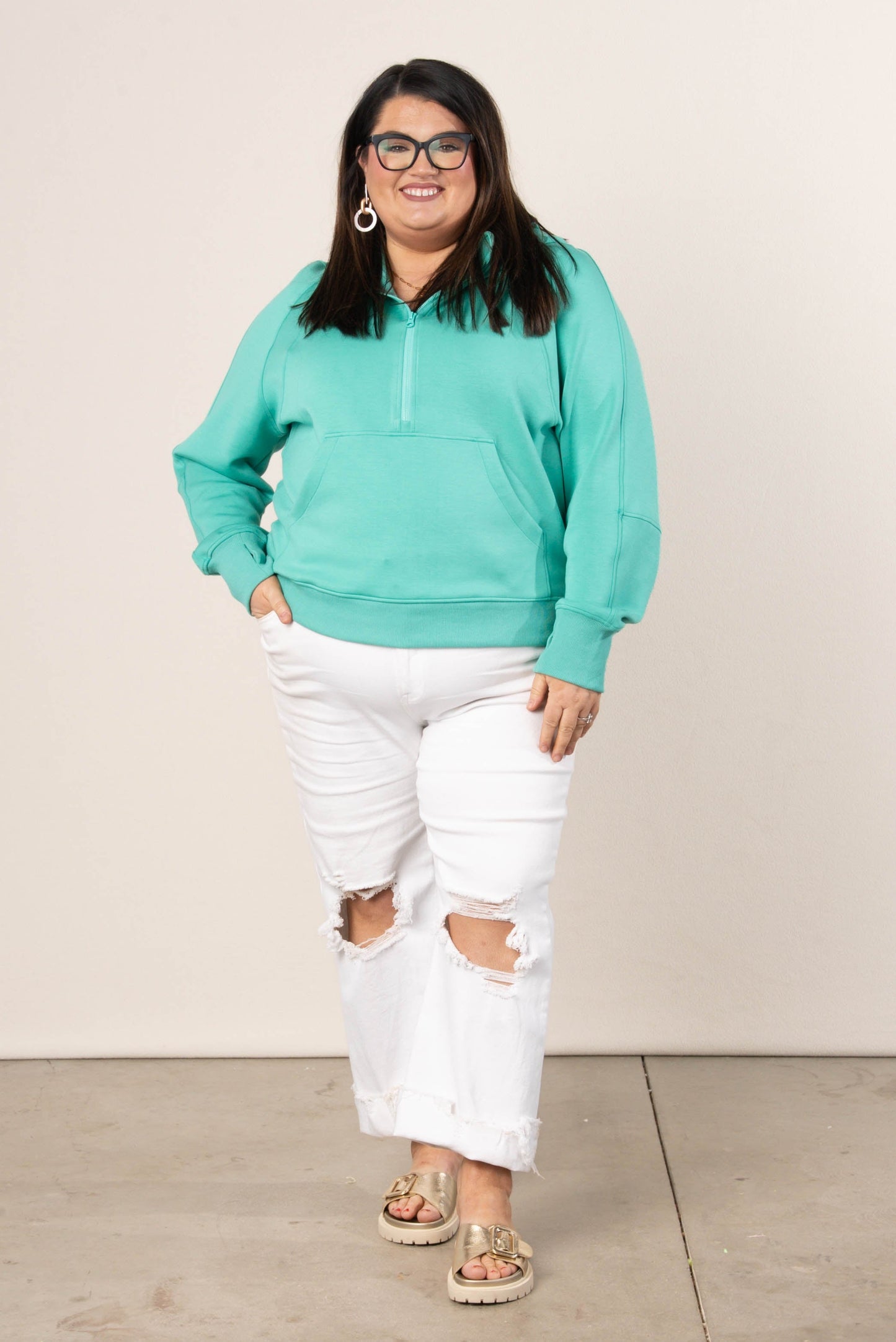 Scuba Half Zip Hooded Pullover