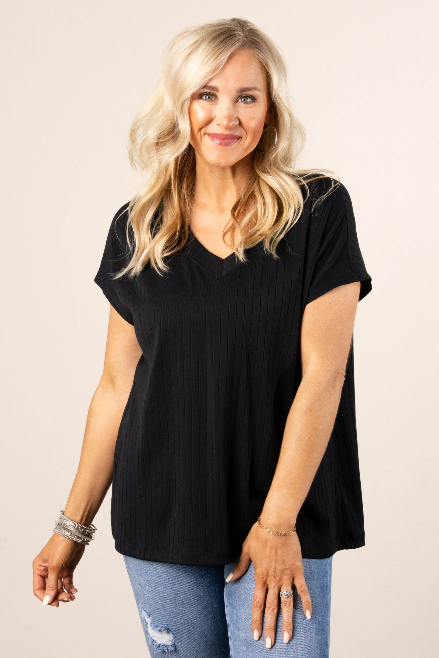 Wide Ribbed Dolman Top