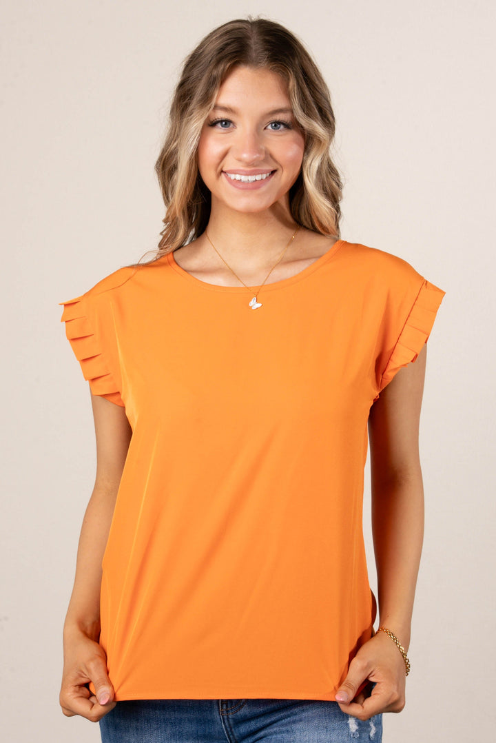 Georgia Mae Pleated Sleeve Blouse