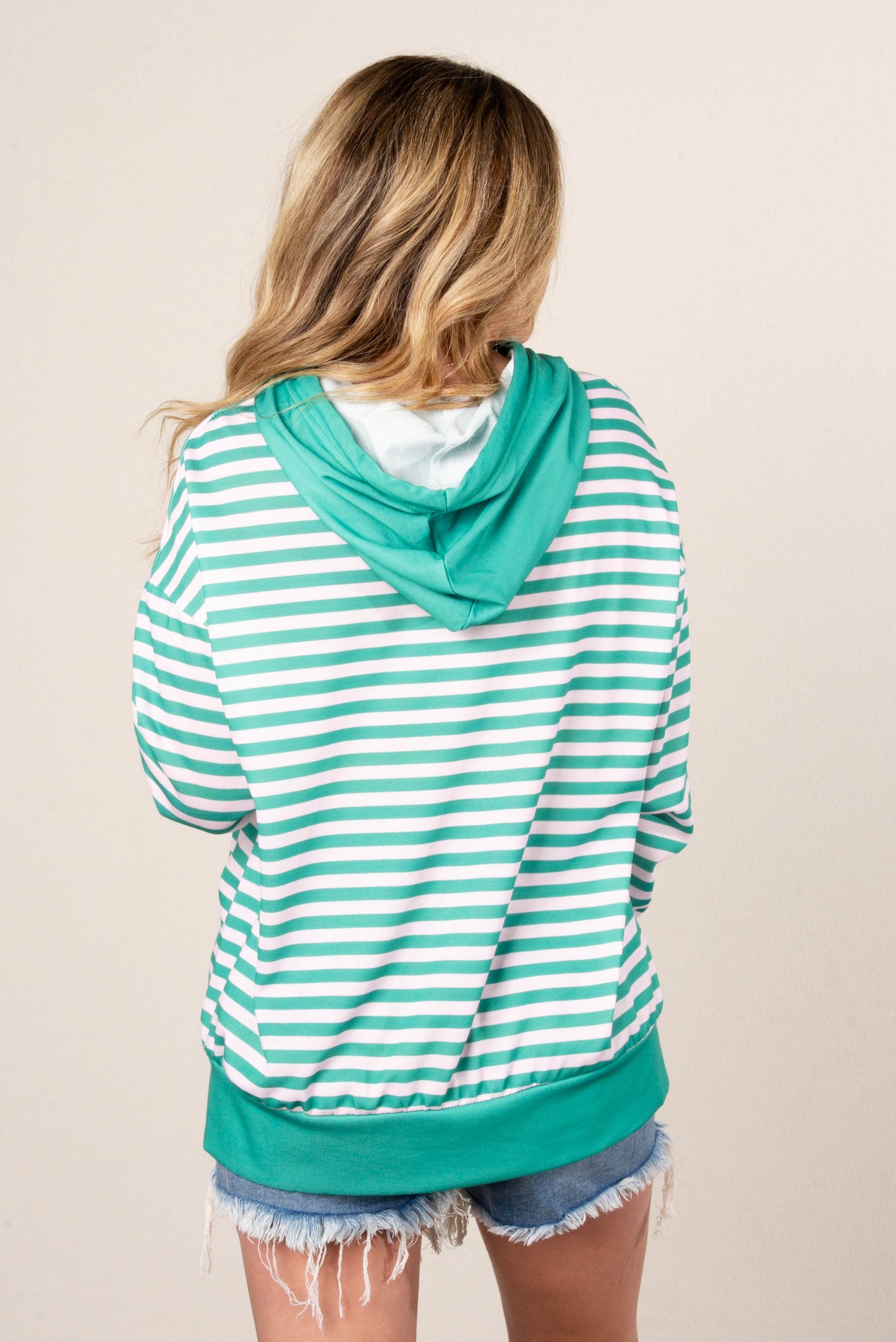 GF Exclusive Georgia Mae Striped Hooded Pullover