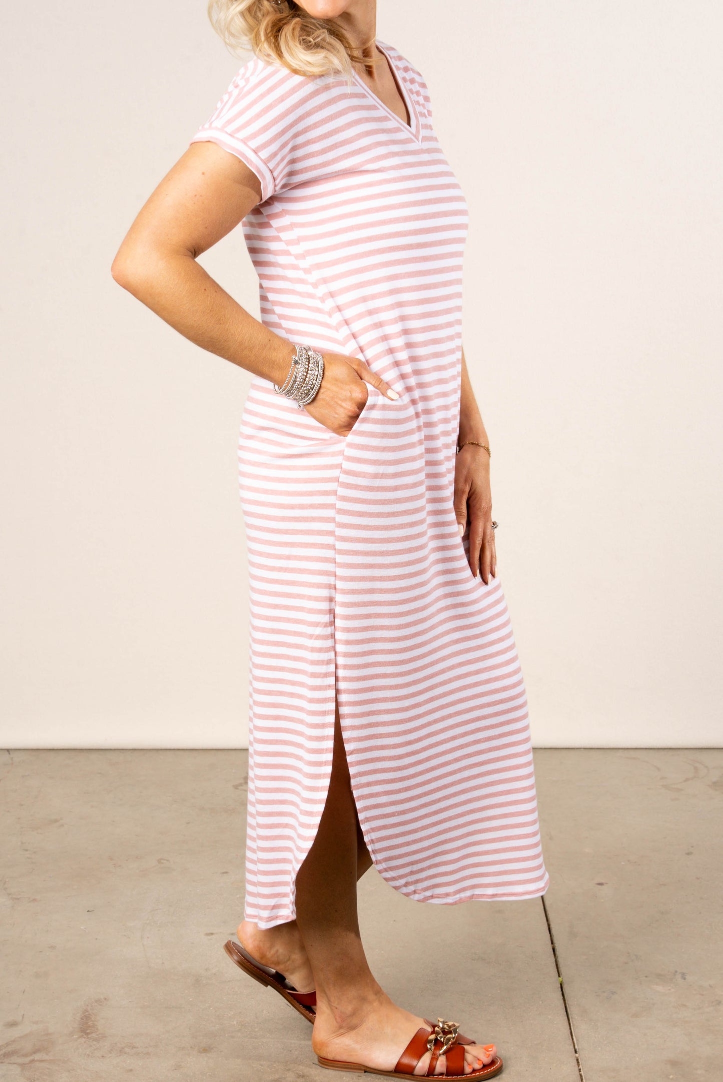Striped T-Shirt Maxi Dress