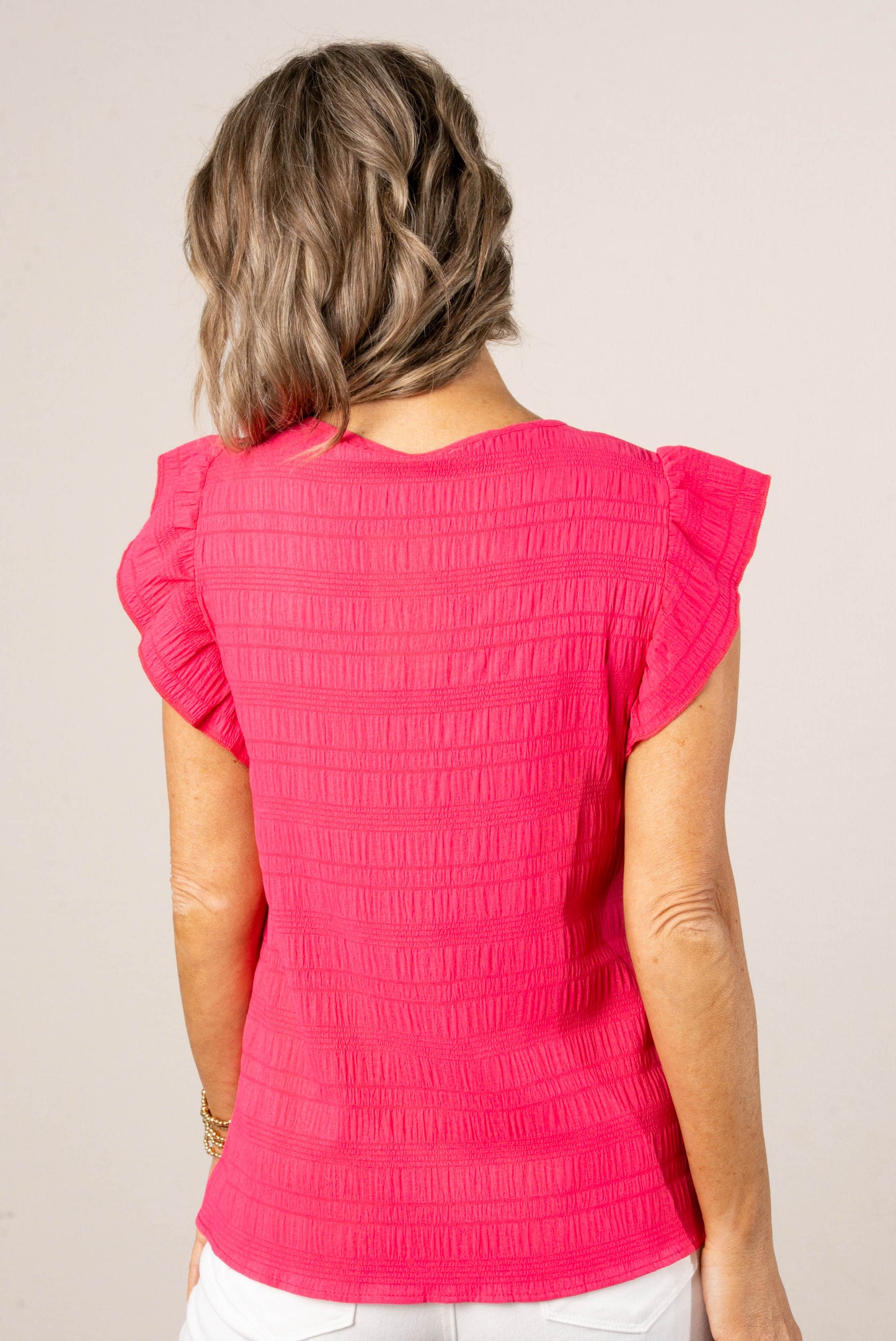 Ruched Stripe Square Neck Top *Final Sale*