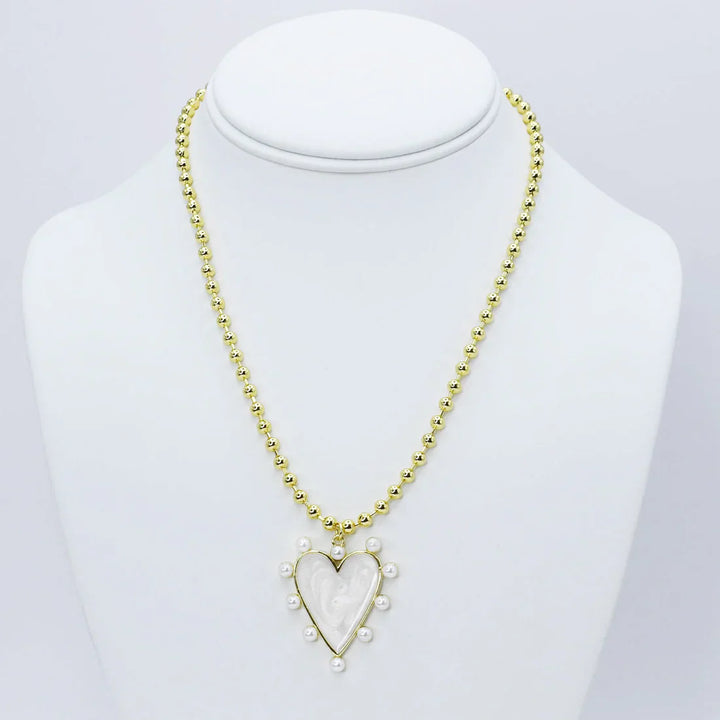 Treasure Jewels | Heart Of Pearls Necklace