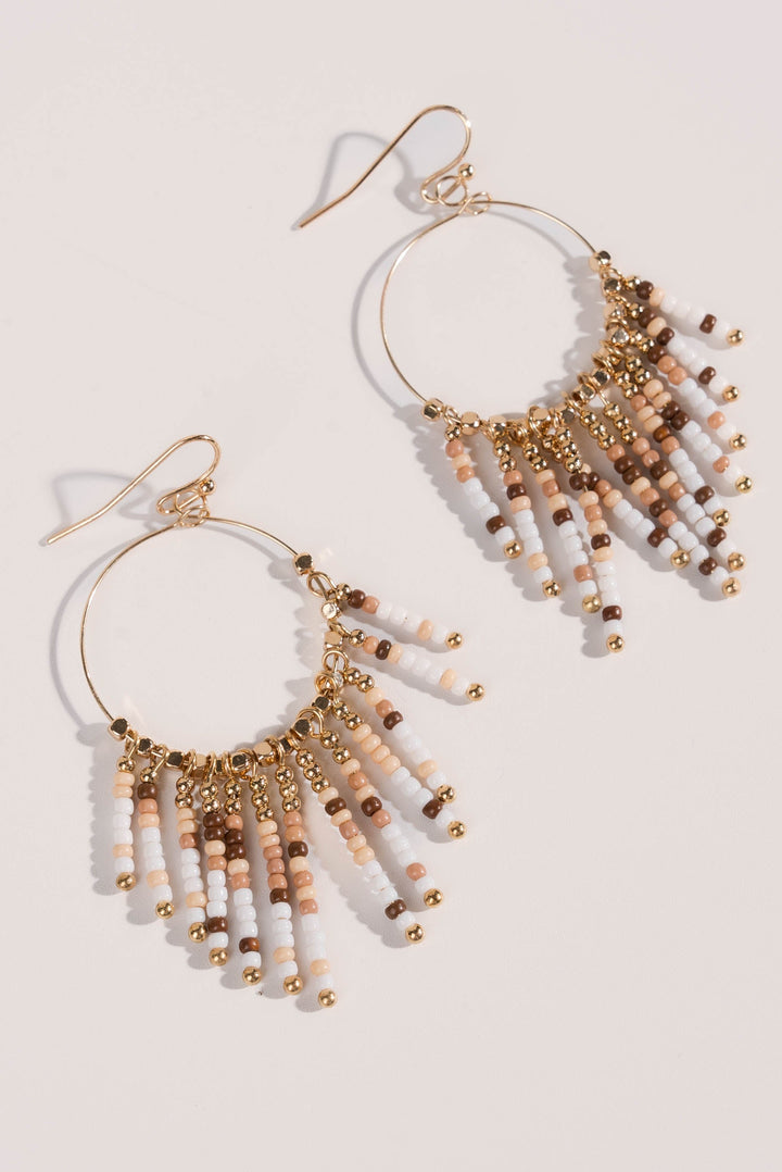 Mixed Bead Dangle Earrings