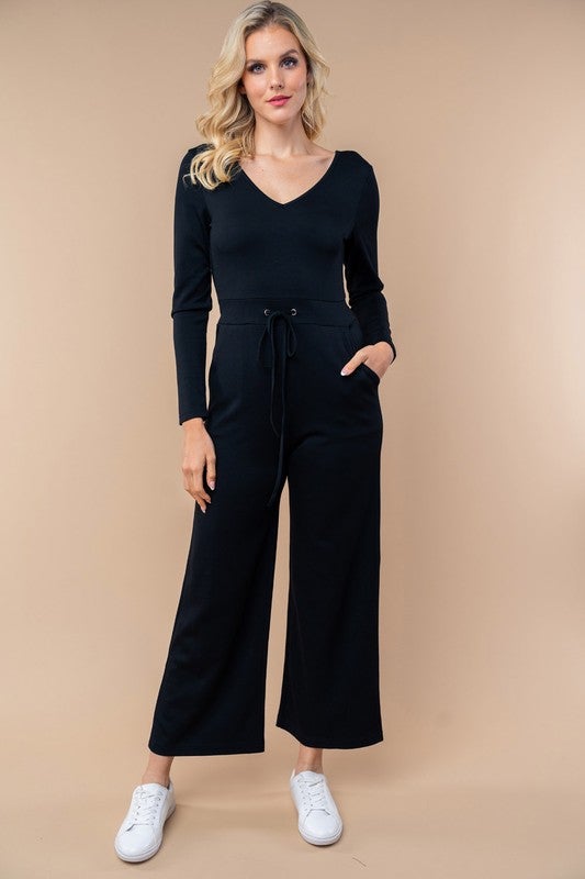 Drawstring Wide Leg Jumpsuit *Final Sale*