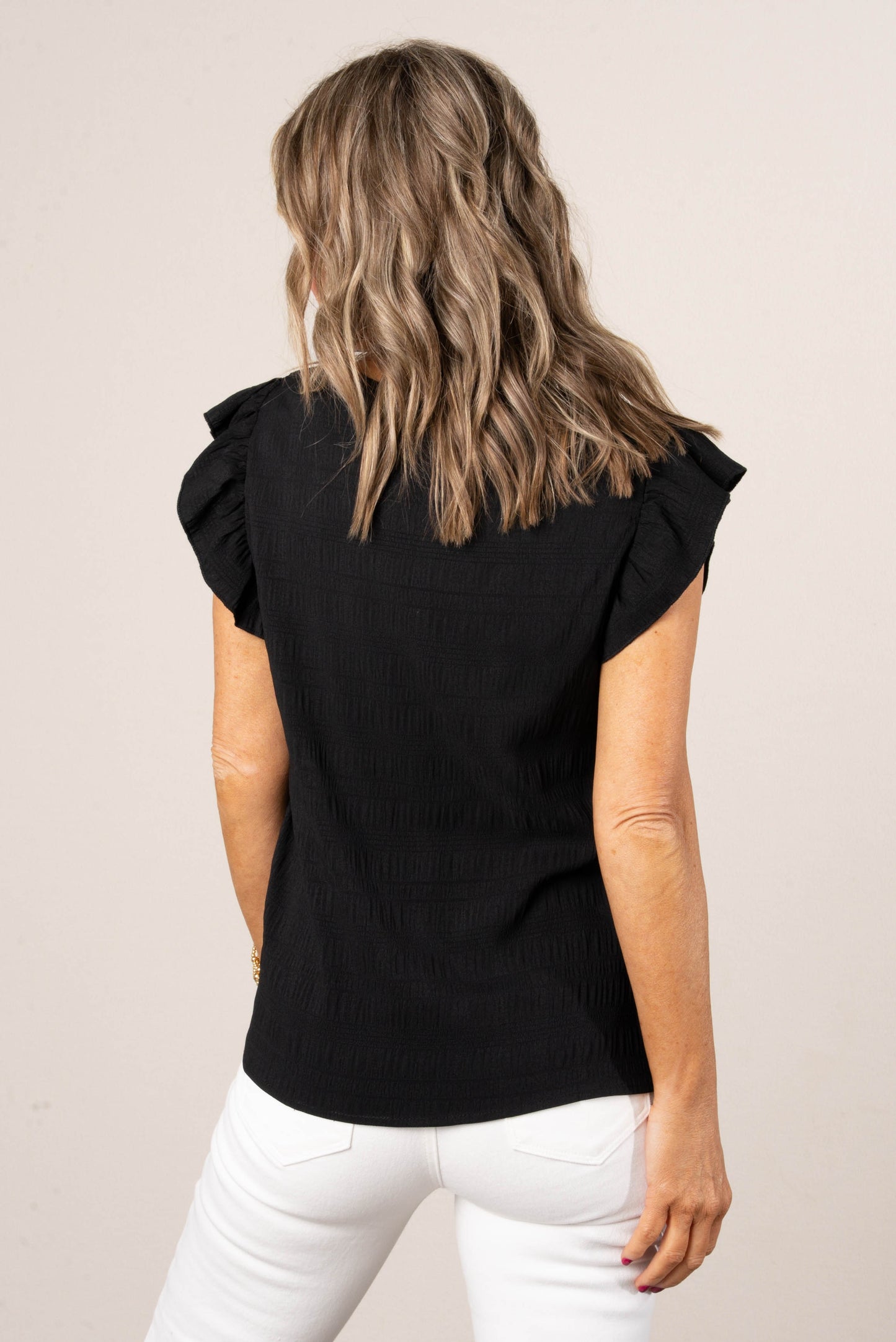 Ruched Stripe Square Neck Top *Final Sale*