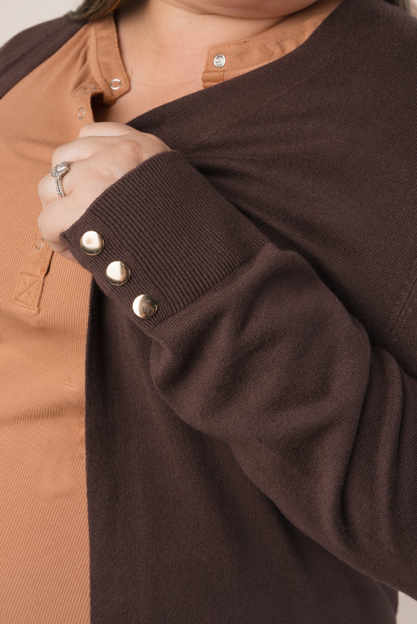 Button Cuff Sweater Cardigan *Final Sale*