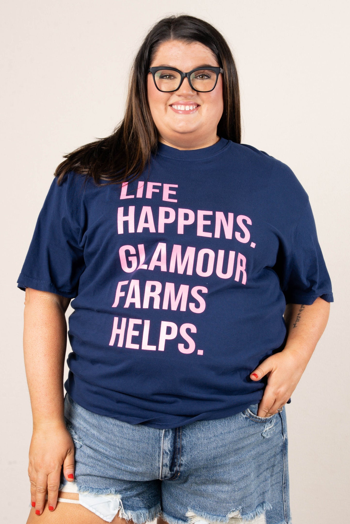 Life Happens Glamour Farms Helps Graphic Tee