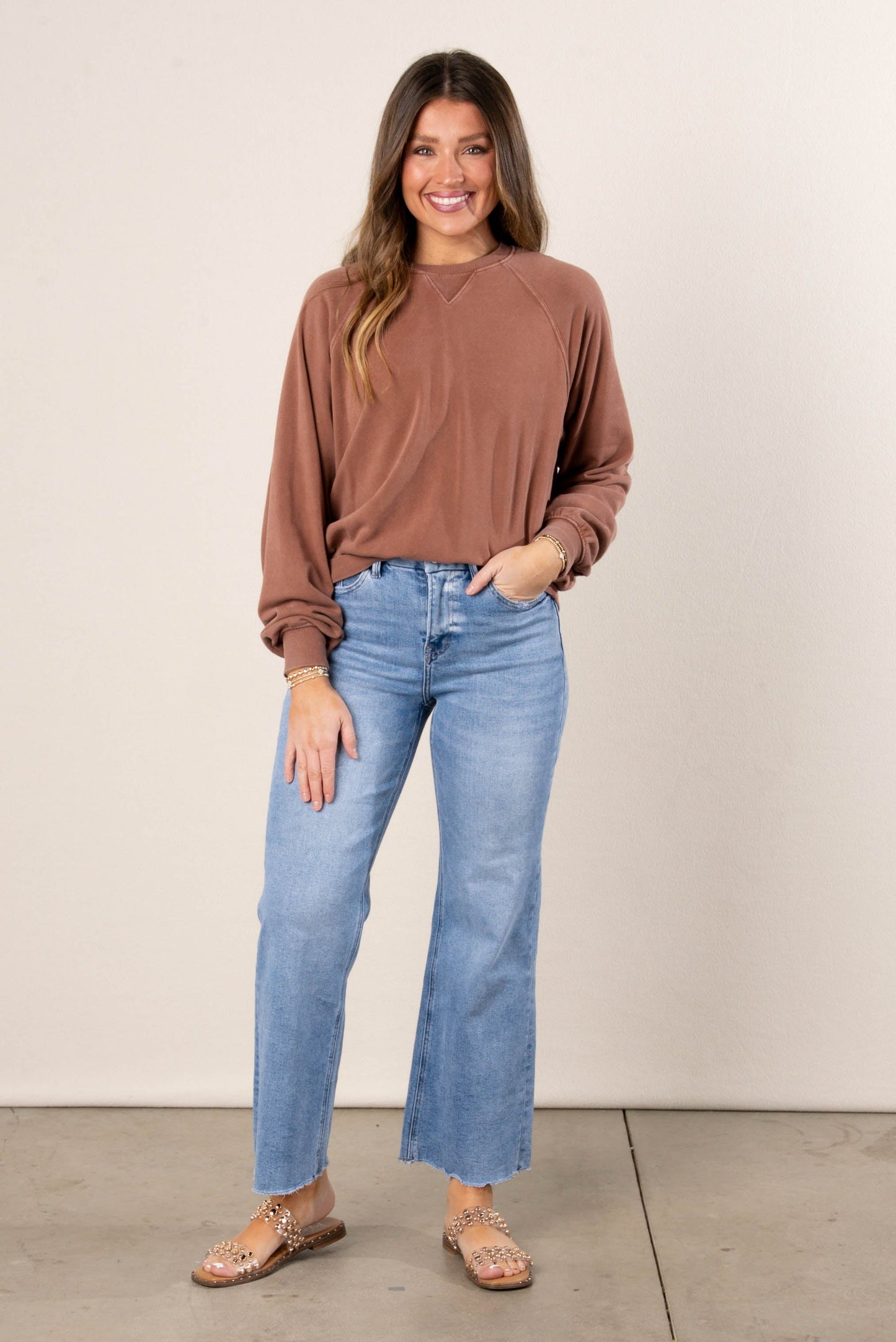 Washed Raglan Sweatshirt