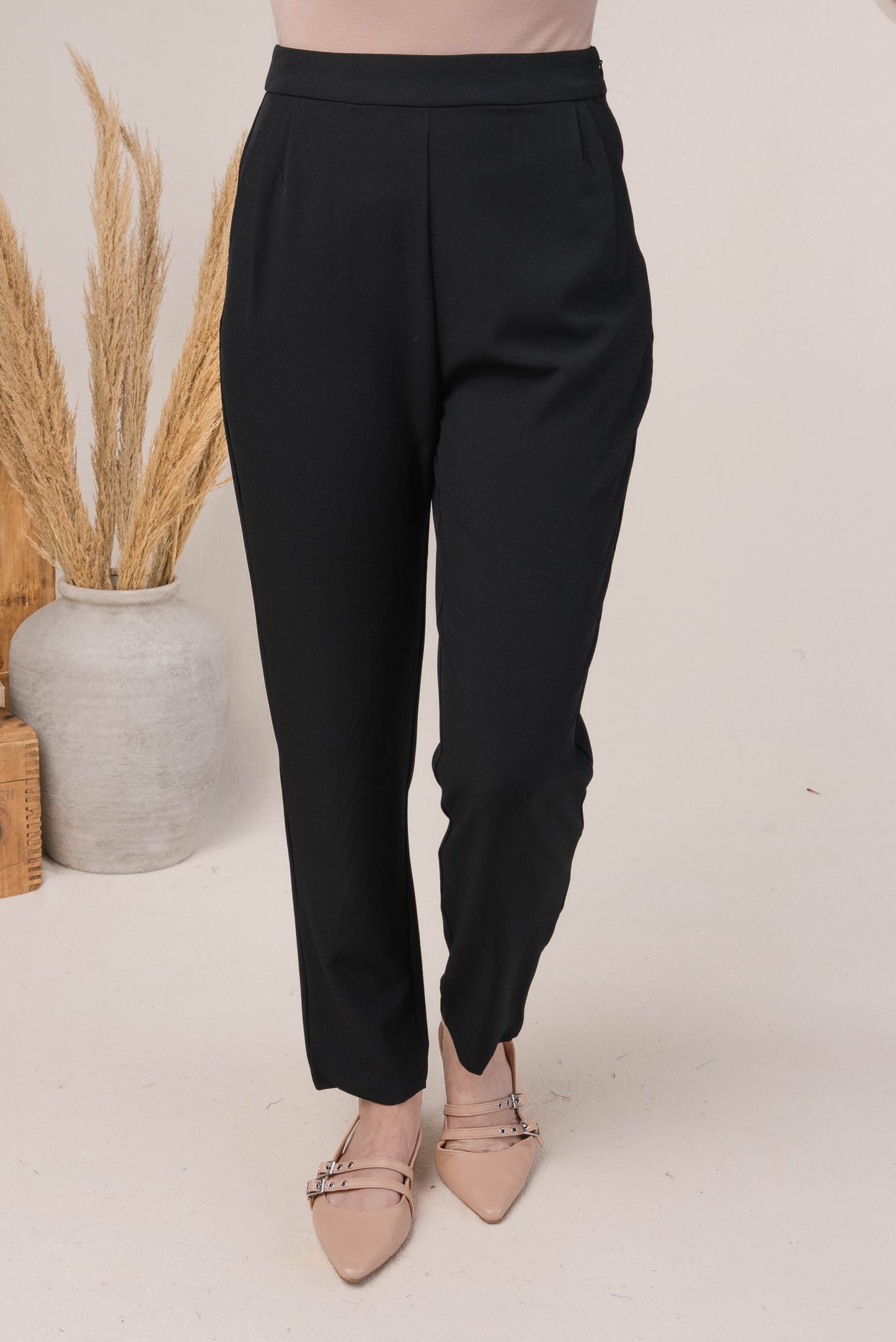 Side Zipper Ankle Pants