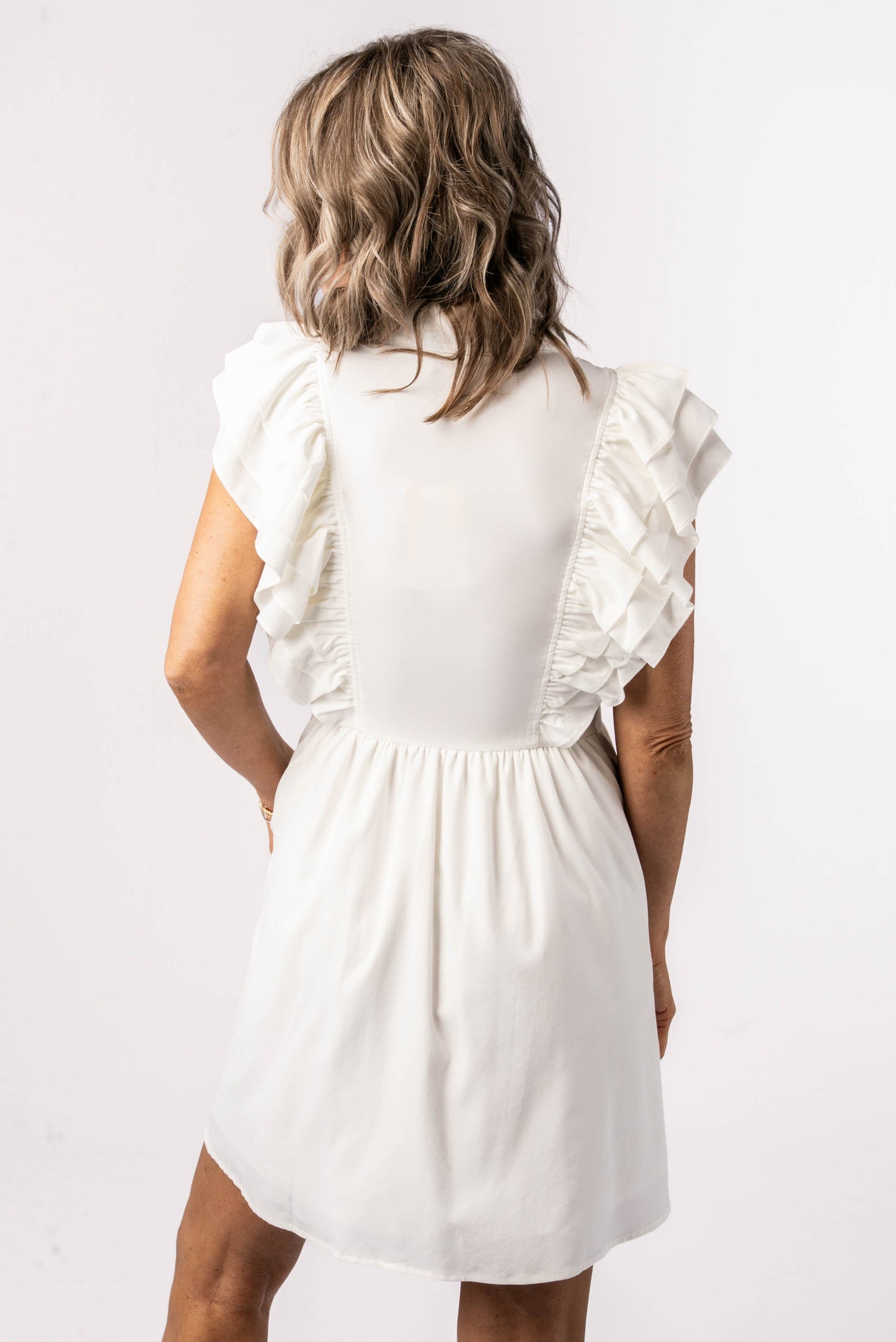 Ruffled Button Up Dress