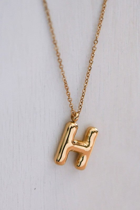 Balloon Initial Pendant Necklace