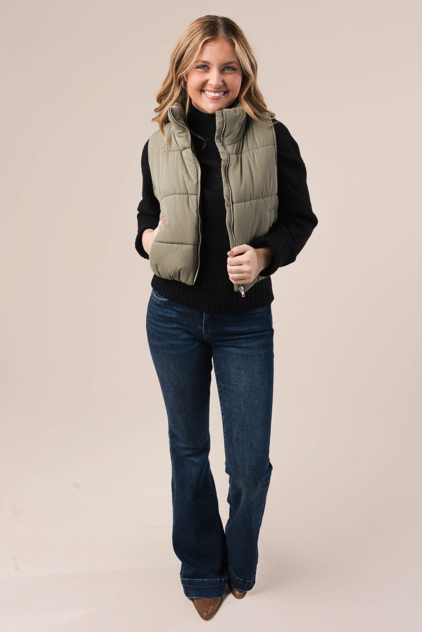 High Neck Puffer Vest *Final Sale*